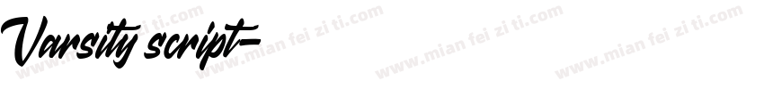 Varsity script字体转换